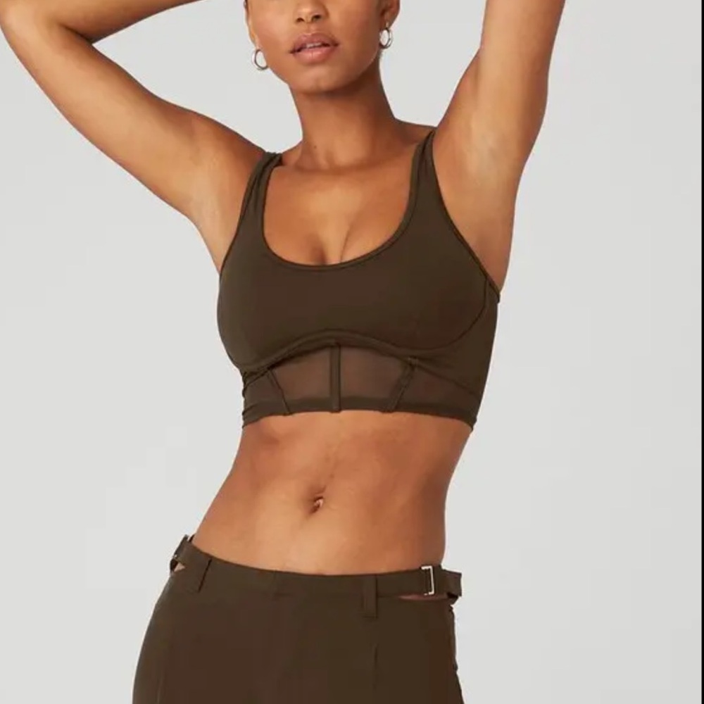 Alo Airbrush Mesh Corset Tank